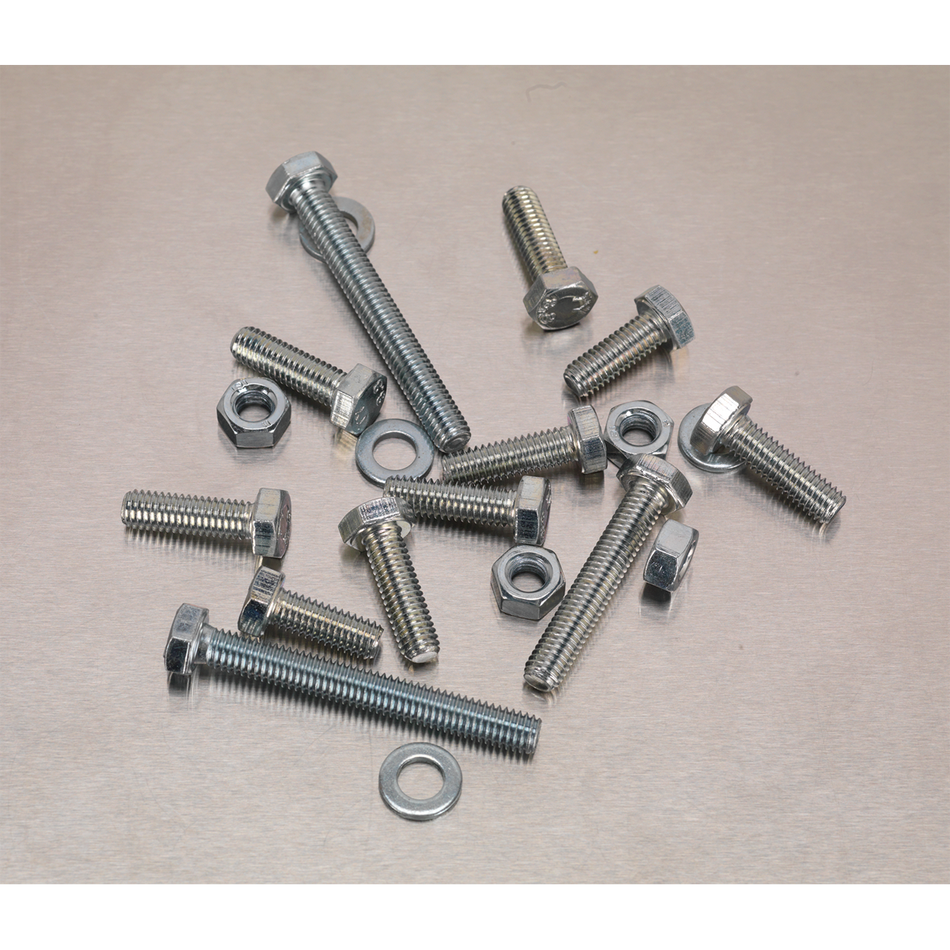 Sealey AB050SNW 408pc High Tensile Setscrew, Nut & Washer Assortment M6