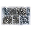 Sealey AB050SNW 408pc High Tensile Setscrew, Nut & Washer Assortment M6