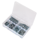 Sealey AB051SNW 220pc High Tensile Setscrew, Nut & Washer Assortment M8