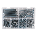 Sealey AB051SNW 220pc High Tensile Setscrew, Nut & Washer Assortment M8