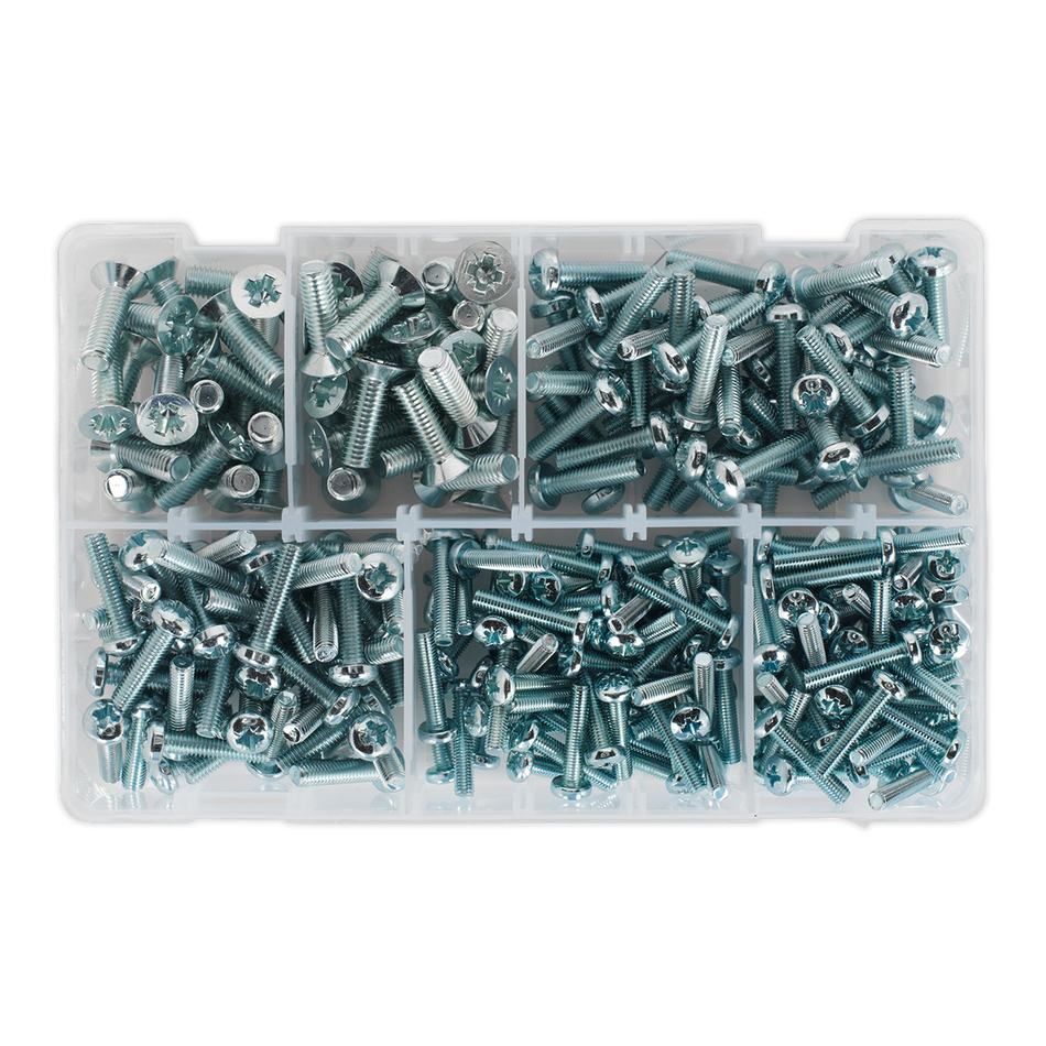 Sealey AB054MS 264pc Machine Screw Assortment Countersunk & Pan Head Pozi - M5-M8