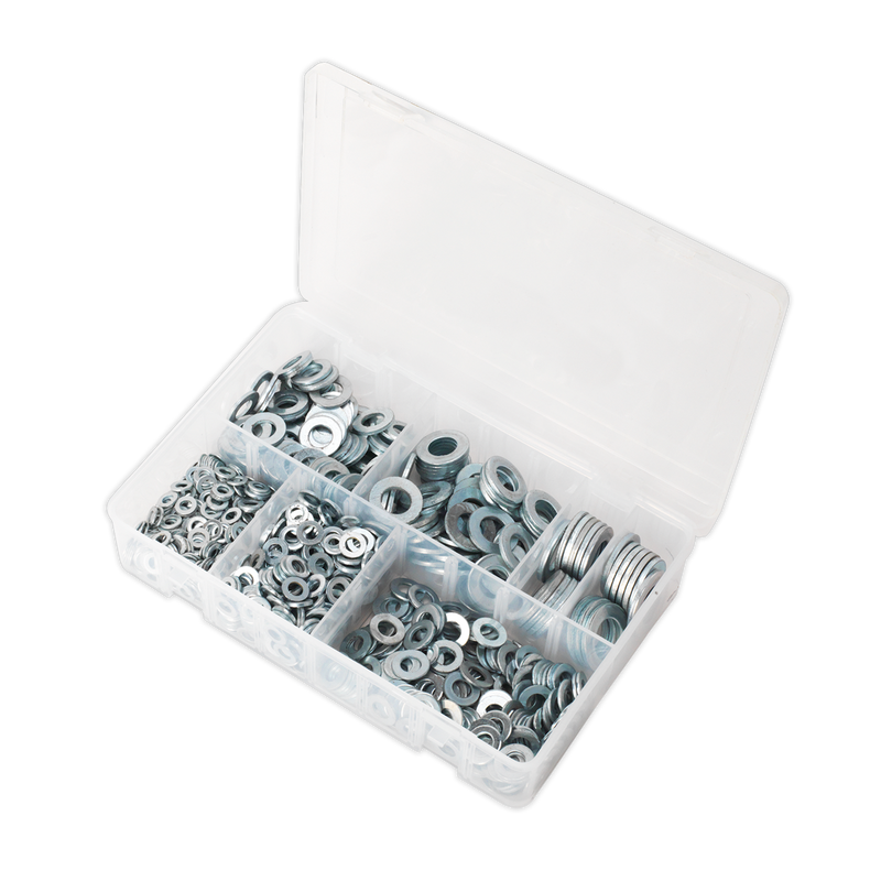 Sealey AB055WA 1070pc Form A Flat Washer Assortment - M5-M16