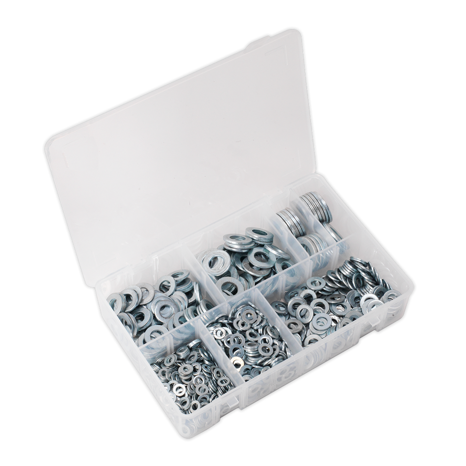 Sealey AB055WA 1070pc Form A Flat Washer Assortment - M5-M16