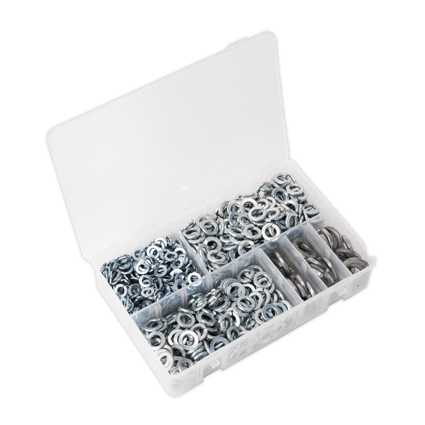 Sealey AB058SW 1010pc Spring Washer Assortment DIN 127B - M6-M16