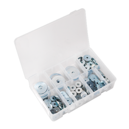 Sealey AB059RW 240pc Zinc Plated Repair Washer Assortment - M5-M10