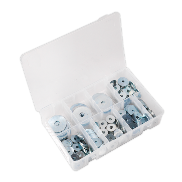 Sealey AB059RW 240pc Zinc Plated Repair Washer Assortment - M5-M10