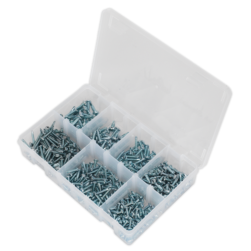Sealey AB060SDS 500pc Self Drilling Phillips Pan Head Screw Assortment