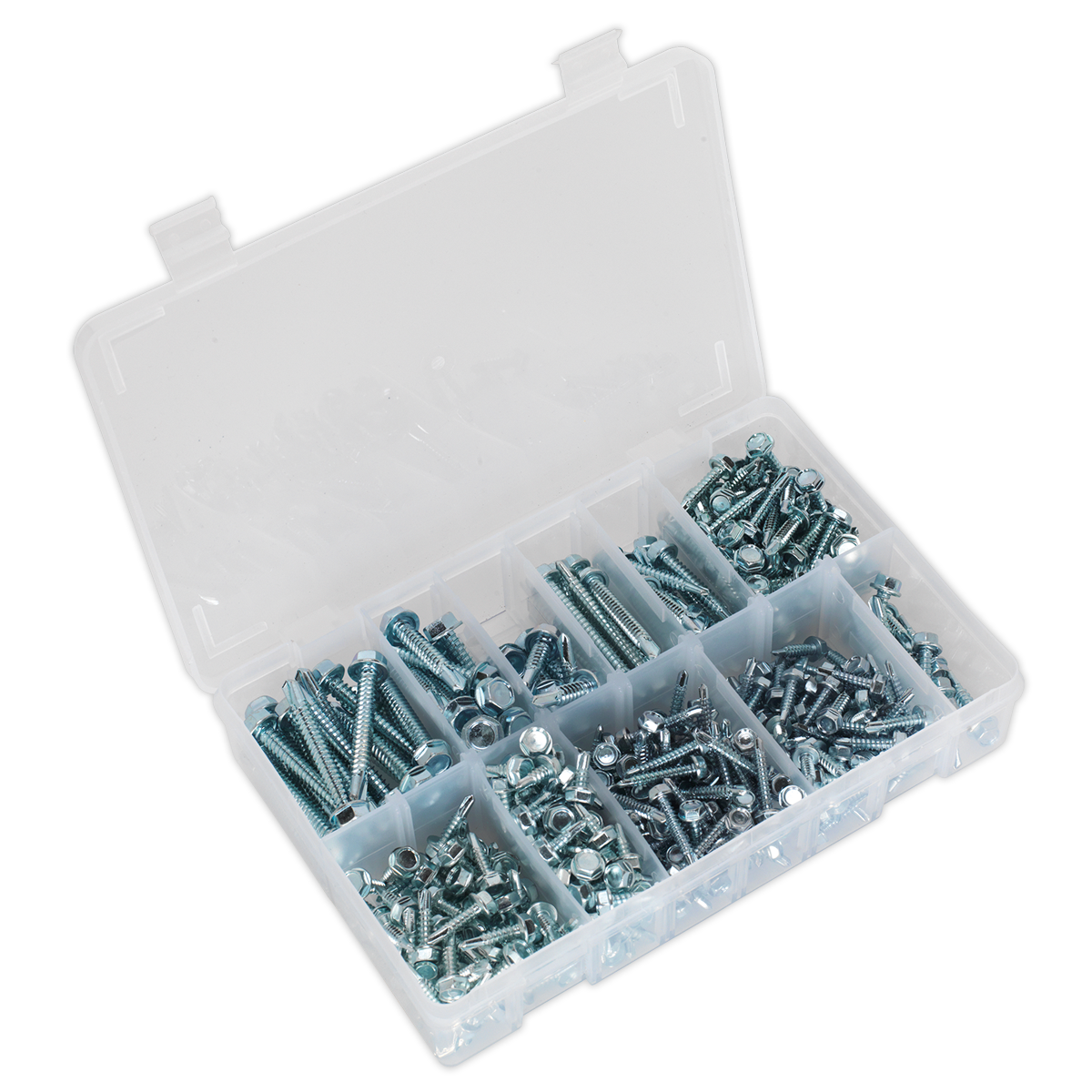 Sealey AB061SDH 410pc Self Drilling Hexagon Head Screw Assortment