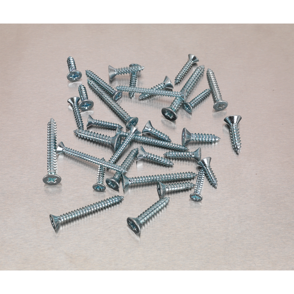 Sealey AB065STCP 600pc Zinc Plated Self Tapping Countersunk Pozi Screw Assortment