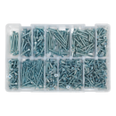 Sealey AB065STCP 600pc Zinc Plated Self Tapping Countersunk Pozi Screw Assortment