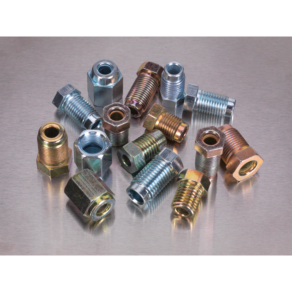 Sealey AB068BPN 200pc Brake Pipe Nut Assortment - Metric & Imperial