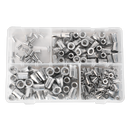Sealey AB073TI 200pc Splined Threaded Insert (Rivet Nut) Assortment M4-M8 - Metric