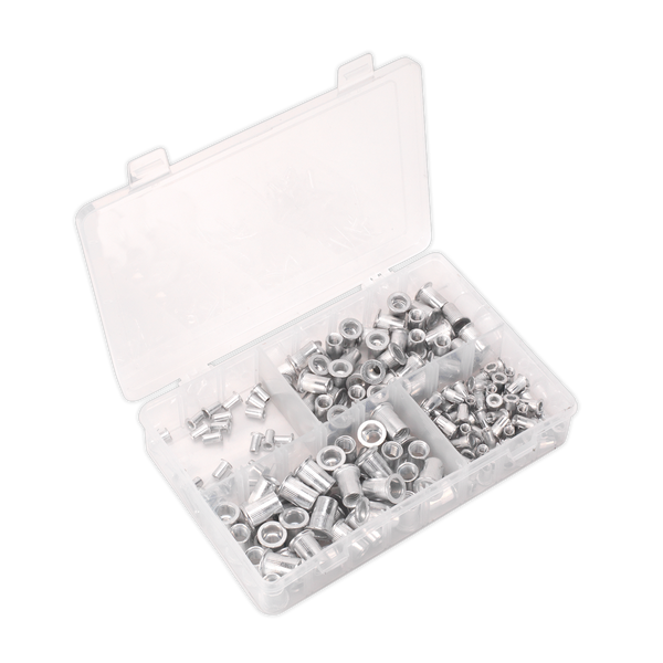 Sealey AB073TI 200pc Splined Threaded Insert (Rivet Nut) Assortment M4-M8 - Metric