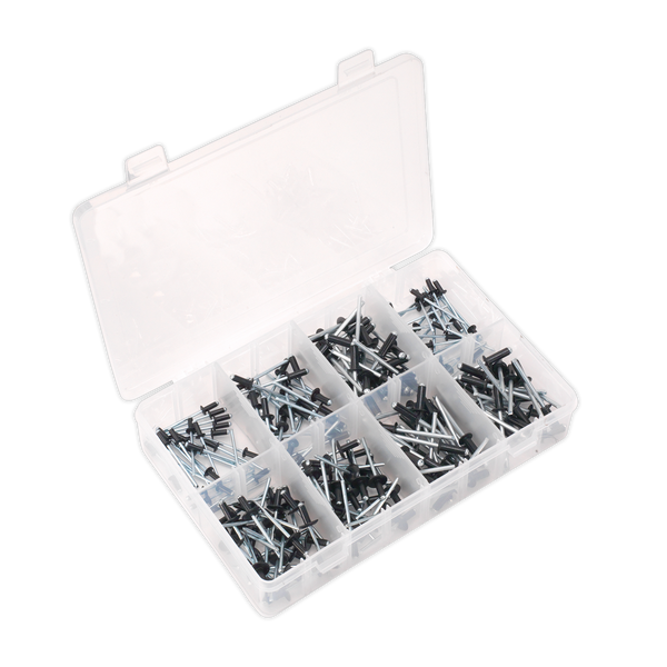 Sealey AB074BR 200pc Black Anodised Rivet Assortment