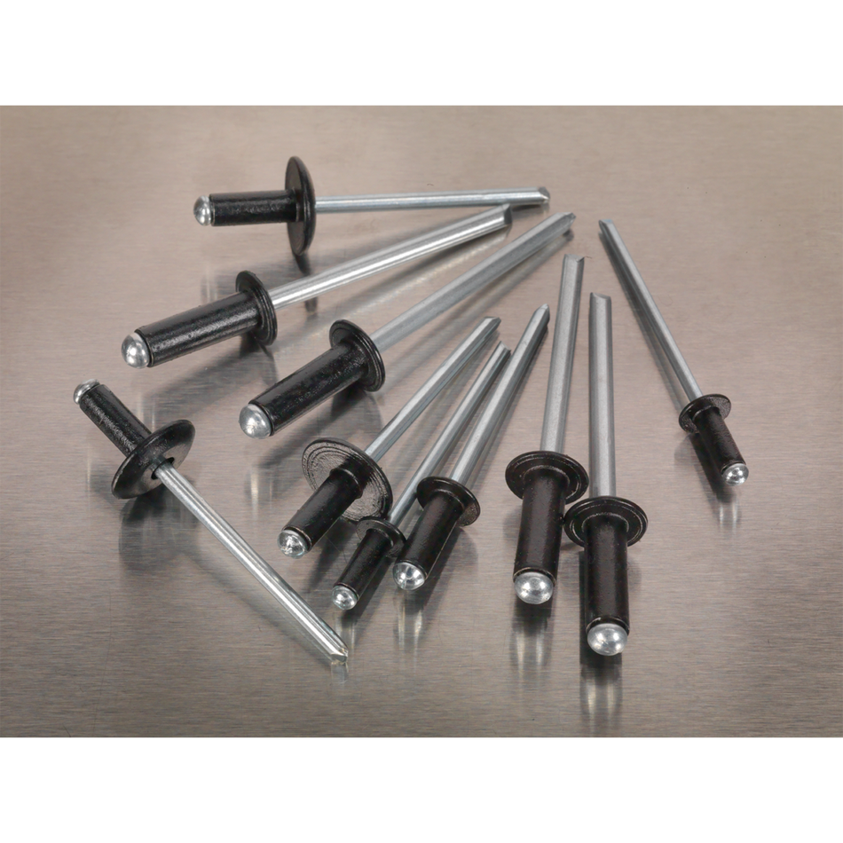 Sealey AB074BR 200pc Black Anodised Rivet Assortment