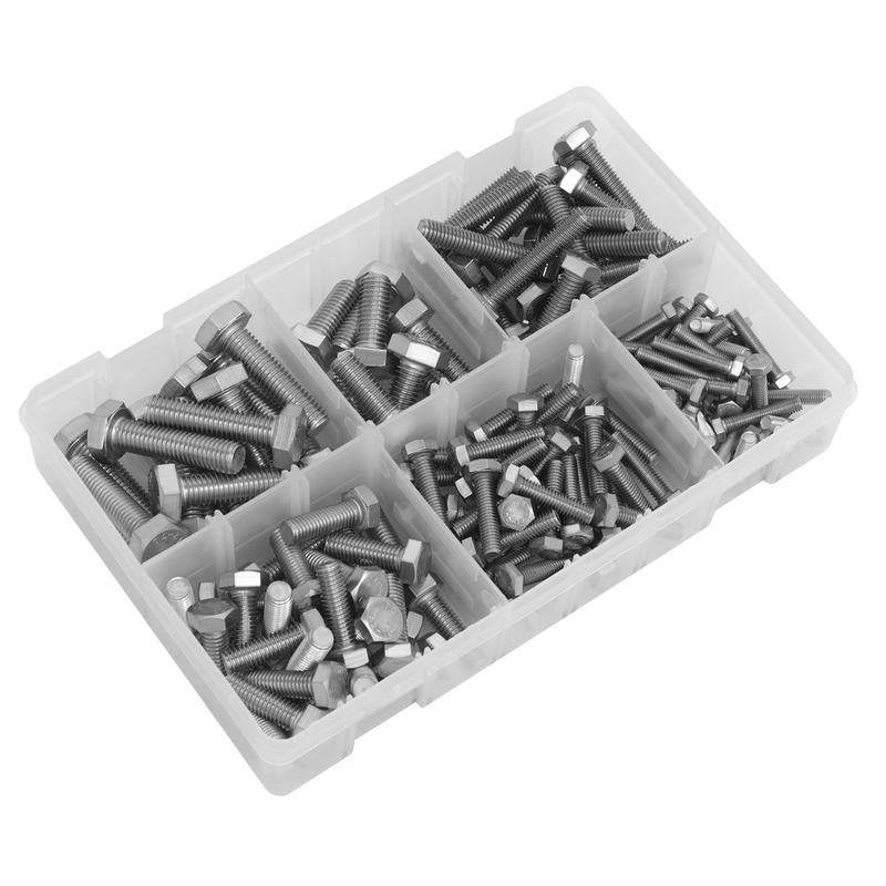 Sealey AB078SS Stainless Steel Setscrew Assortment 150pc M5-M10