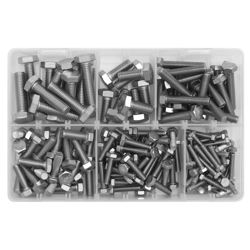 Sealey AB078SS Stainless Steel Setscrew Assortment 150pc M5-M10