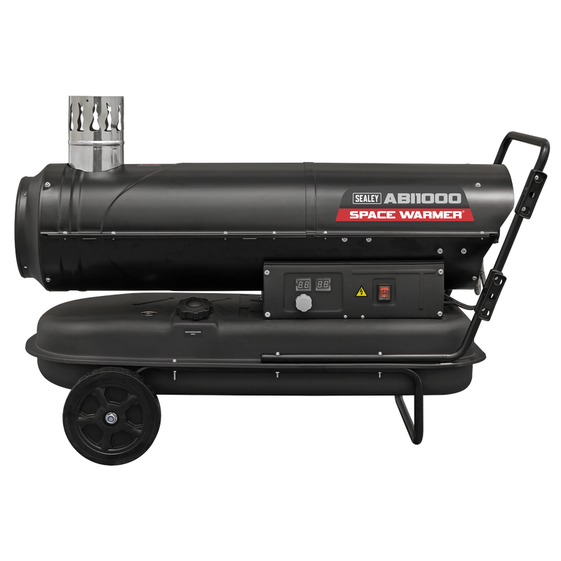 Sealey ABI1000 Indirect Space Warmer Kerosene/Diesel Heater 102,000Btu/hr with Wheels