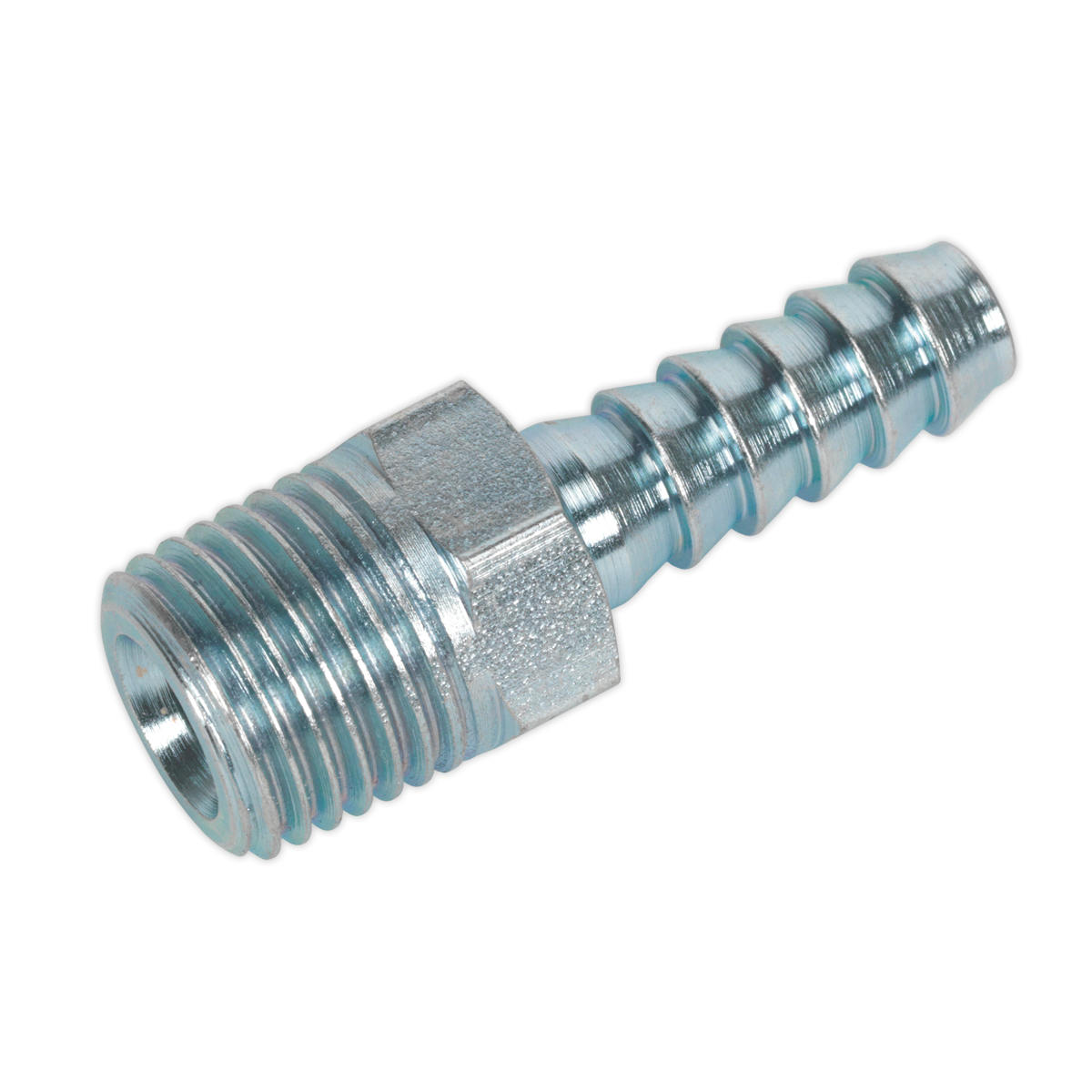 Sealey AC08 Screwed Tailpiece Male 1/4"BSPT - 1/4" Hose - Pack of 5