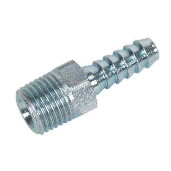 Sealey AC08 Screwed Tailpiece Male 1/4"BSPT - 1/4" Hose - Pack of 5