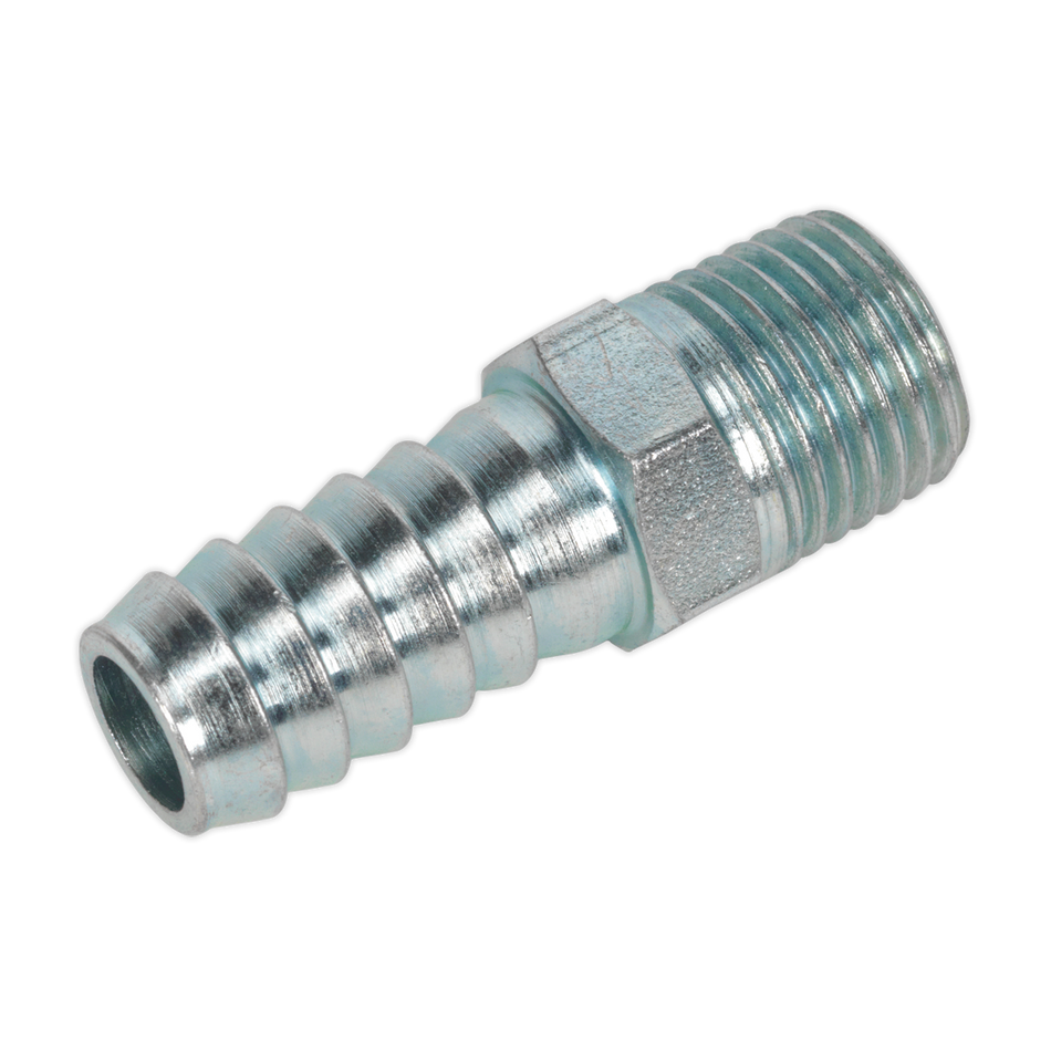 Sealey AC09 Screwed Tailpiece Male 1/4"BSPT - 3/8" Hose - Pack of 5