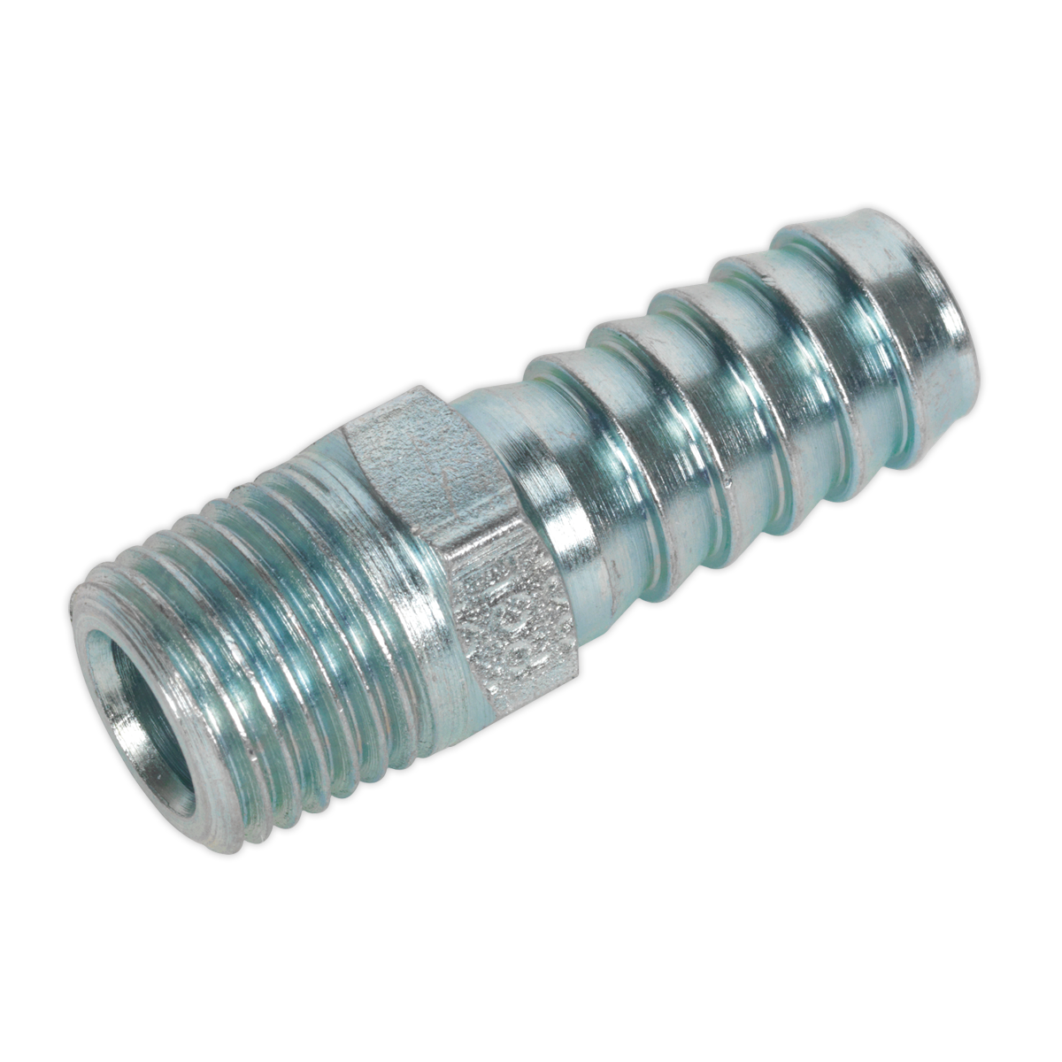 Sealey AC09 Screwed Tailpiece Male 1/4"BSPT - 3/8" Hose - Pack of 5