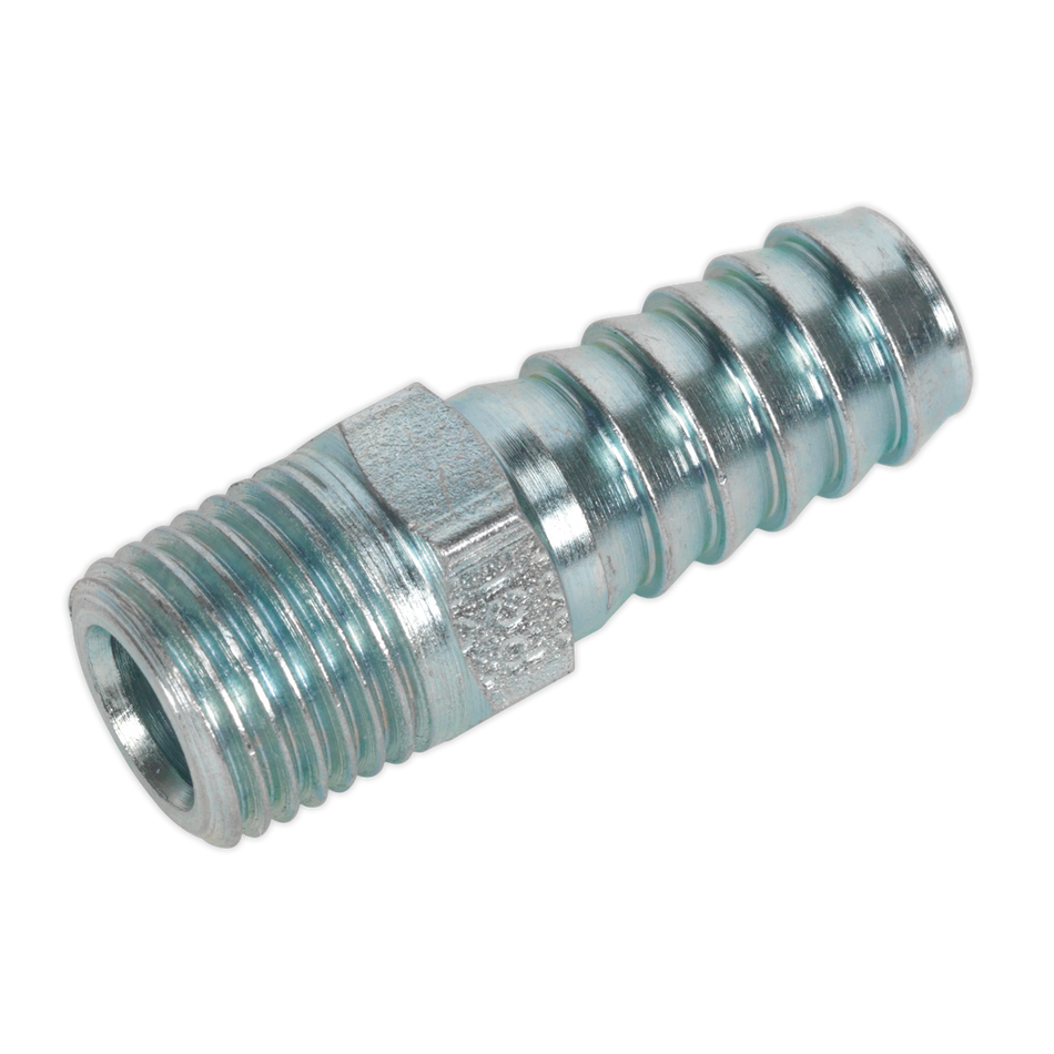 Sealey AC09 Screwed Tailpiece Male 1/4"BSPT - 3/8" Hose - Pack of 5
