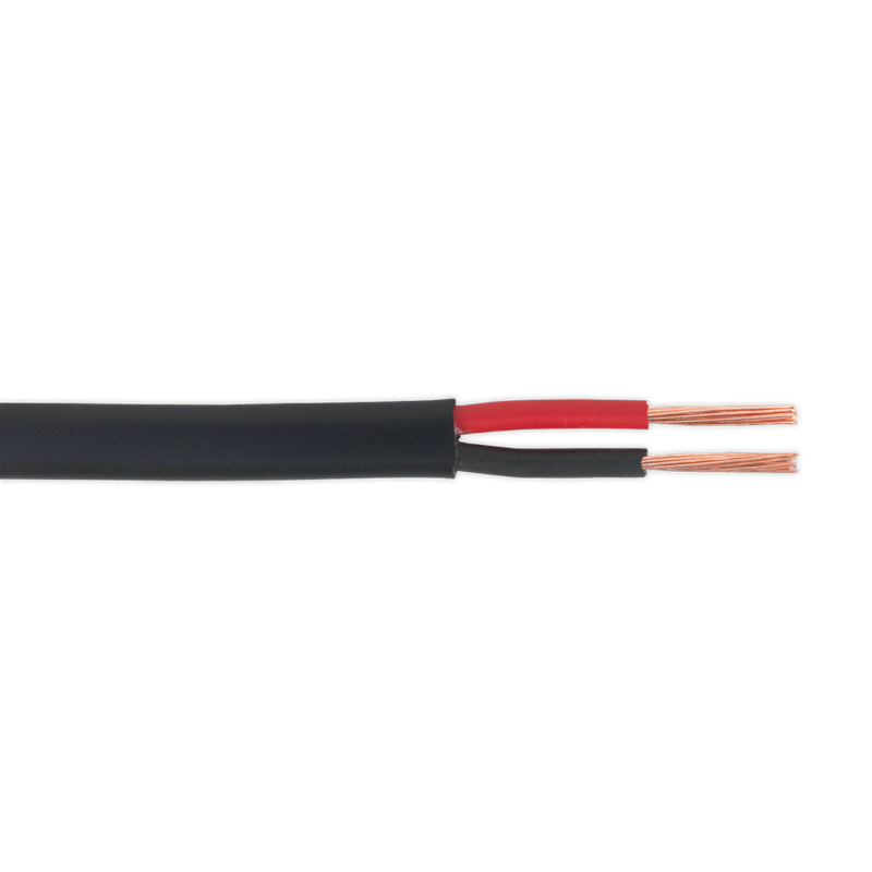 Sealey AC1430TWTK 30m 14/0.30mm Thick Wall Flat Twin Automotive Cable - Black