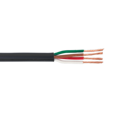 Sealey AC24204CTH 30m 24/0.20mm 4-Core Thin Wall Automotive Cable - Black