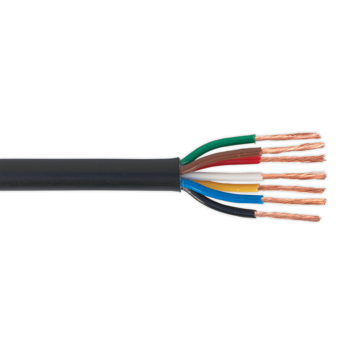 Sealey AC24207CTH 30m 24/0.20mm 7-Core Thin Wall Automotive Cable - Black