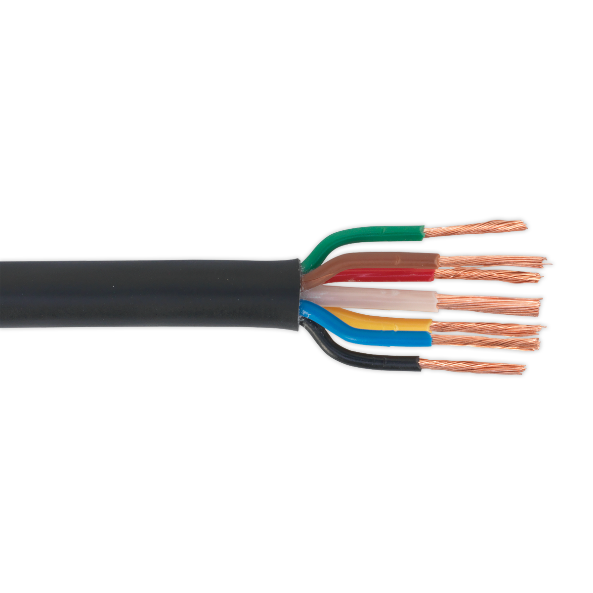 Sealey AC28307CTH 30m 7-Core (6 x 1mm‚àö√á¬¨‚â§, 1 x 2mm‚àö√á¬¨‚â§) Thin Wall Automotive Cable - Black
