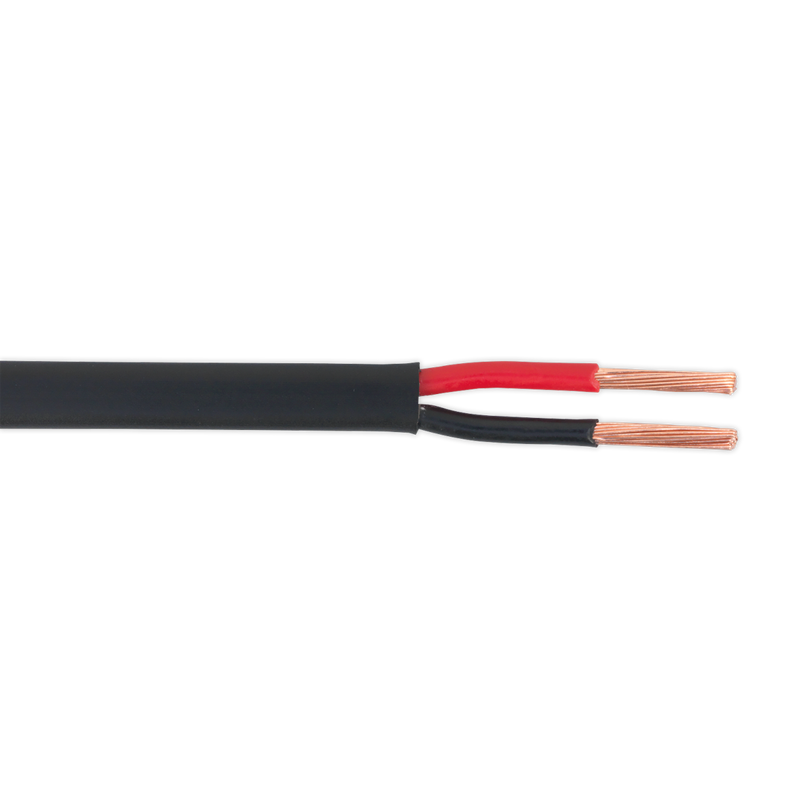 Sealey AC2830TWTN 30m 28/0.30mm Thin Wall Flat Twin Automotive Cable - Black