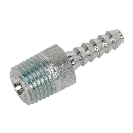 Sealey AC38 Screwed Tailpiece Male 1/4"BSPT - 3/16" Hose - Pack of 5