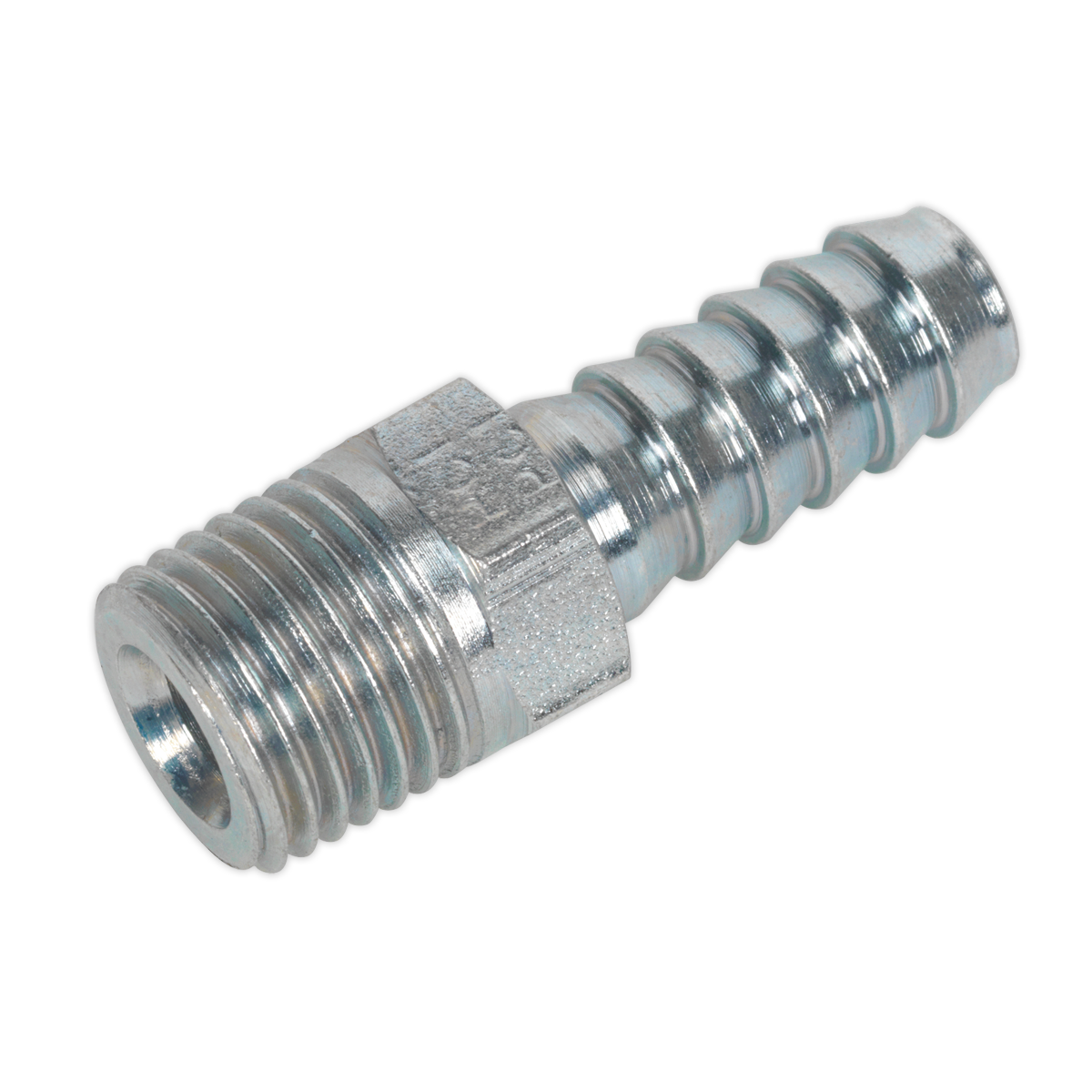 Sealey AC39 Screwed Tailpiece Male 1/4"BSPT - 5/16" Hose - Pack of 5