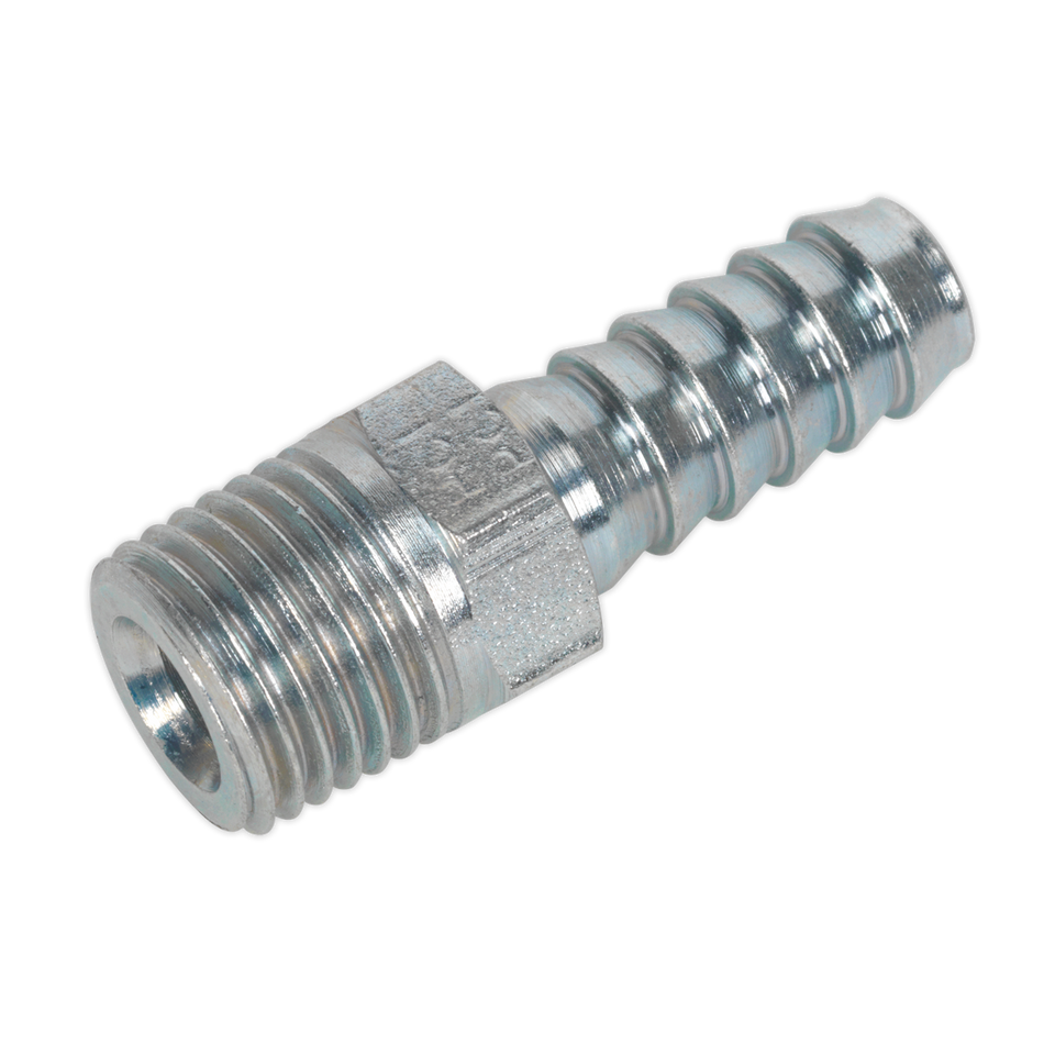 Sealey AC39 Screwed Tailpiece Male 1/4"BSPT - 5/16" Hose - Pack of 5