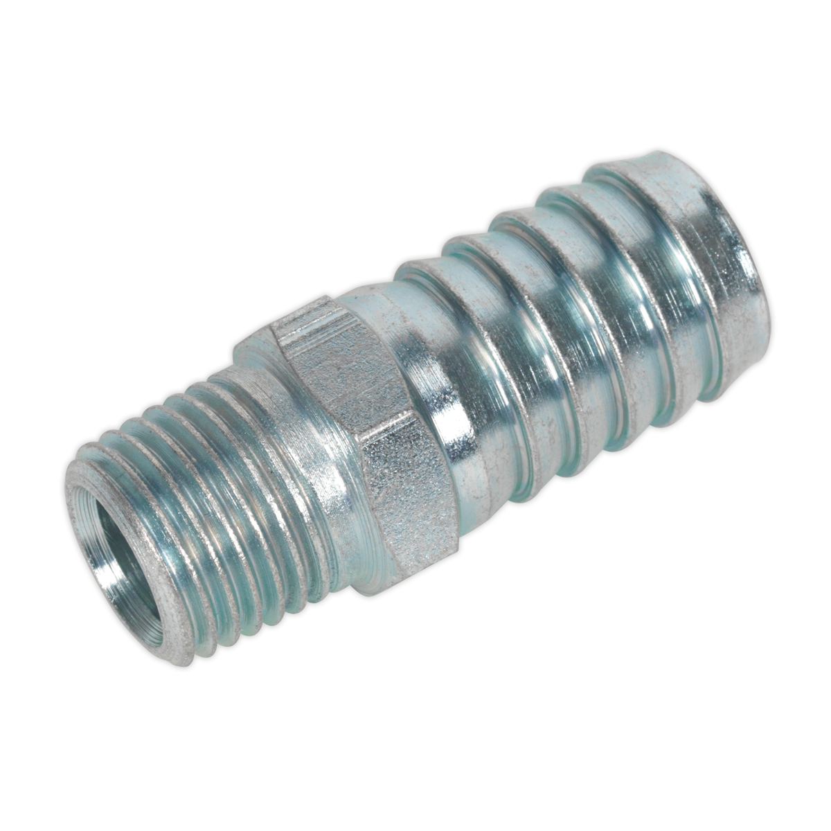 Sealey AC40 Screwed Tailpiece Male 1/4"BSPT - 1/2" Hose - Pack of 5