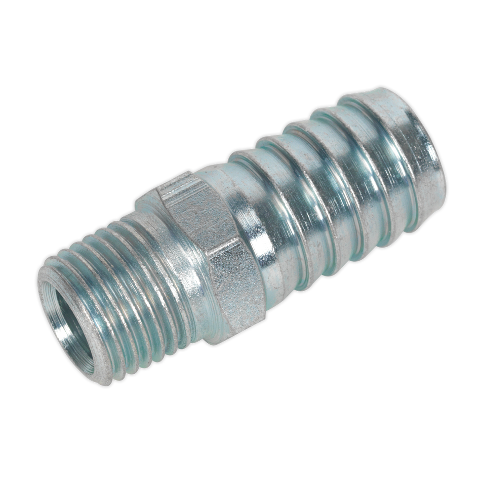 Sealey AC40 Screwed Tailpiece Male 1/4"BSPT - 1/2" Hose - Pack of 5