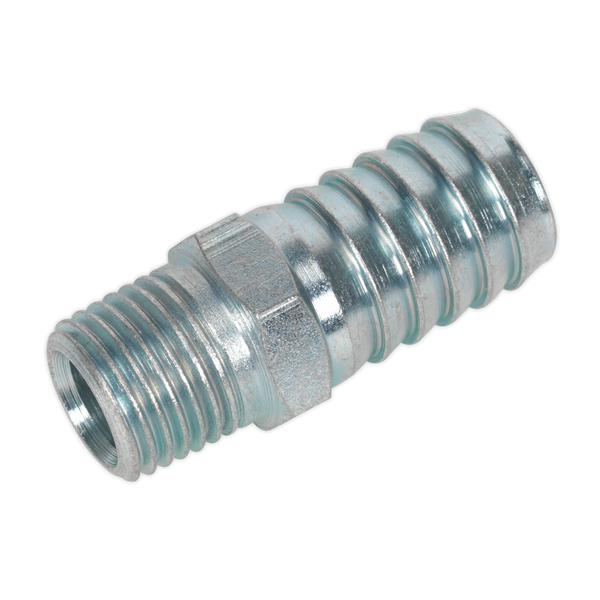 Sealey AC40 Screwed Tailpiece Male 1/4"BSPT - 1/2" Hose - Pack of 5
