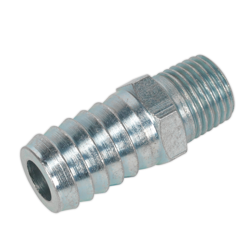 Sealey AC40 Screwed Tailpiece Male 1/4"BSPT - 1/2" Hose - Pack of 5