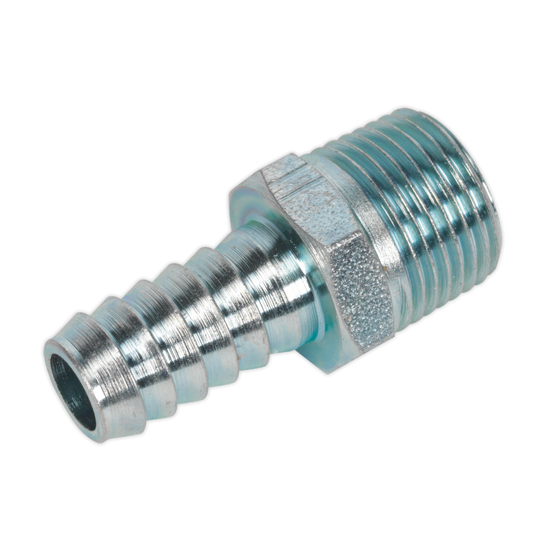 Sealey AC41 Screwed Tailpiece Male 3/8"BSPT - 3/8" Hose - Pack of 5