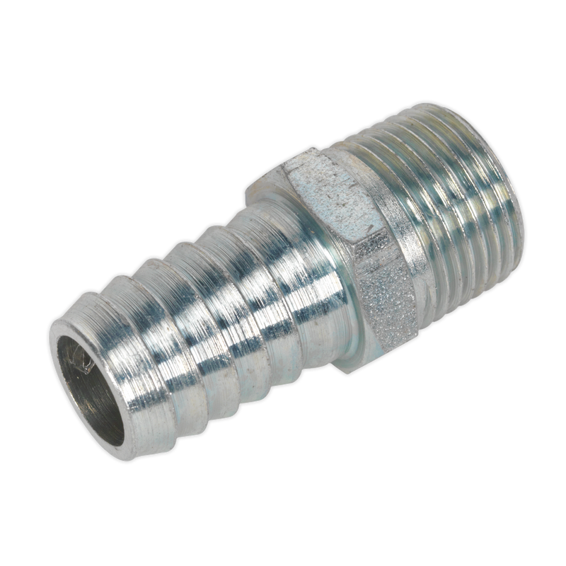 Sealey AC42 Screwed Tailpiece Male 3/8"BSPT - 1/2" Hose - Pack of 5