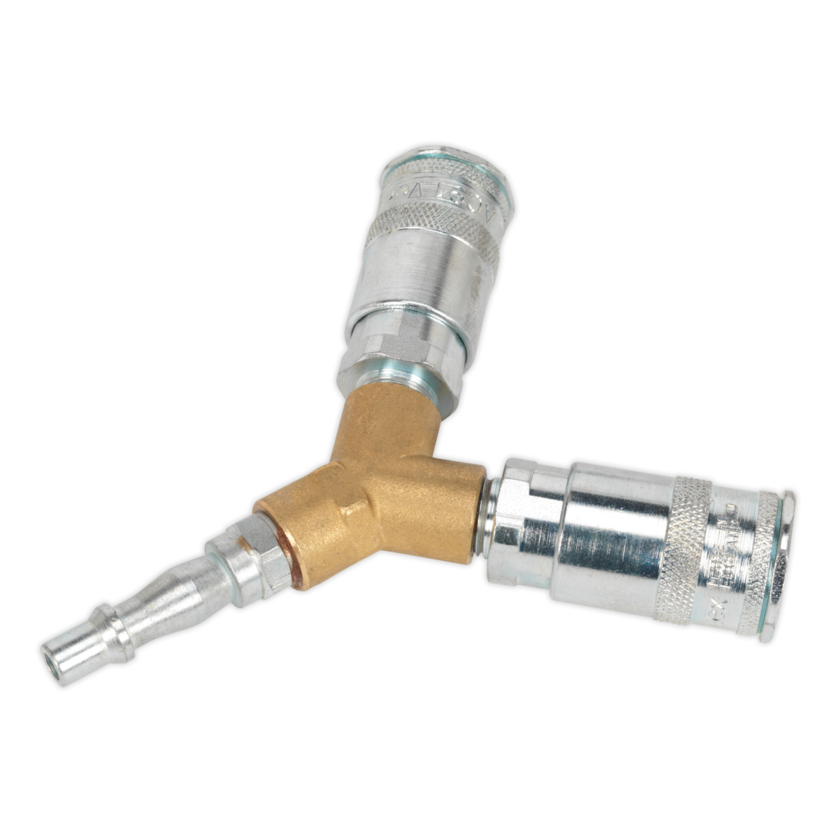 Sealey AC55 Twin Coupling Bodies Y-Adaptor
