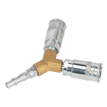 Sealey AC55 Twin Coupling Bodies Y-Adaptor