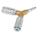 Sealey AC87 Twin Coupling Bodies Y-Adaptor