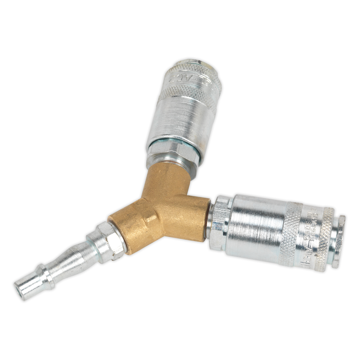 Sealey AC87 Twin Coupling Bodies Y-Adaptor