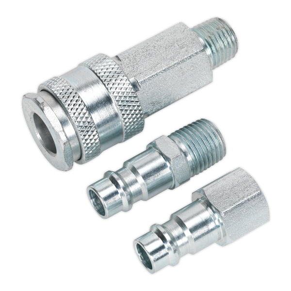 Sealey ACH60 1/4"BSP High Flow Air Tool Coupling Kit