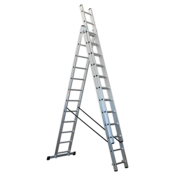 Sealey ACL312 Aluminium Extension Combination Ladder 3x12 EN 131