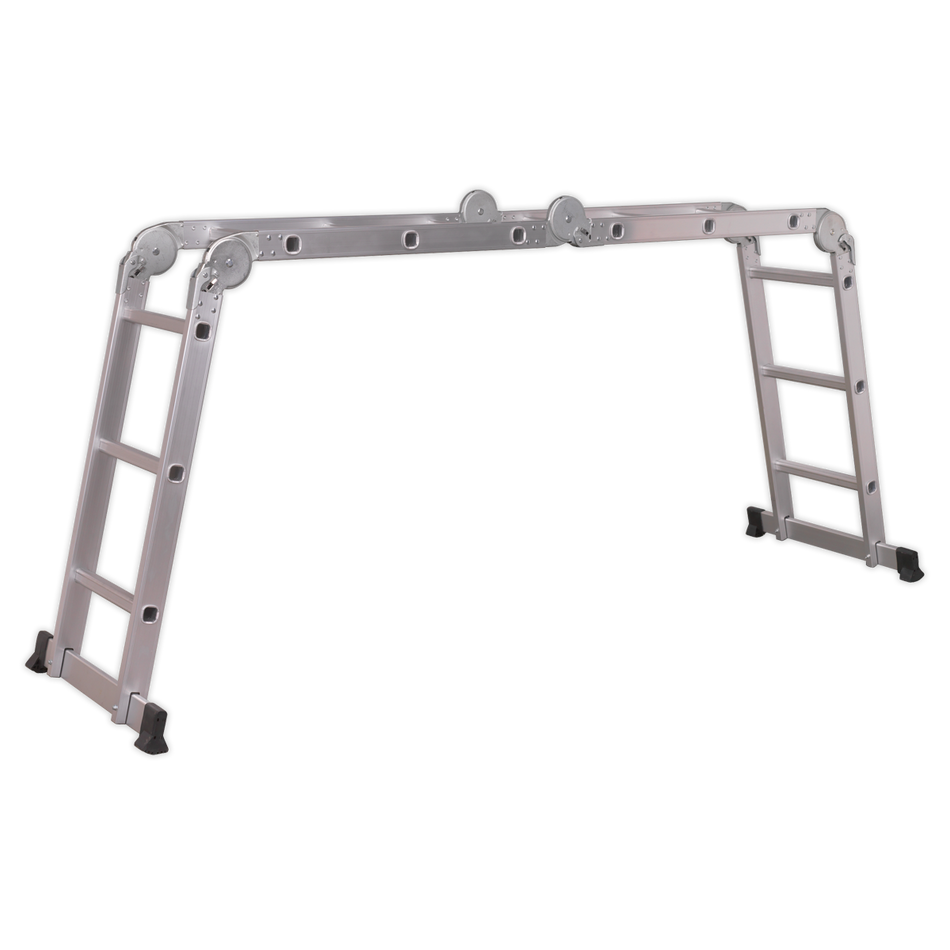 Sealey AFPL1 4-Way Trade Aluminium Folding Platform Ladder EN 131