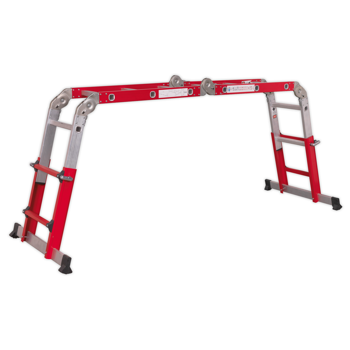 Sealey AFPL2 4-Way Aluminium Adjustable Height Folding Platform Ladder EN 131