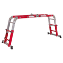 Sealey AFPL2 4-Way Aluminium Adjustable Height Folding Platform Ladder EN 131